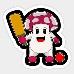 Mushroom Cricket Cricket bat Sticker